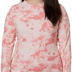 Hang Ten Top XL Long Sleeve Rashguard Caribbean Sea Pink UPF 50+